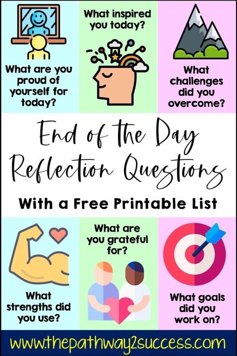 Lesson Reflection For Students, End Of Day Reflection Questions, Reflection Questions For Students, End Of Day Reflection, Fairy Classroom, Reflection Cards, Esl Materials, Morning Circle, Educational Therapy