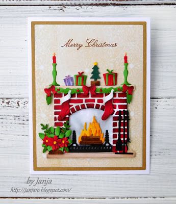 Fireplace Cards, Christmas Card Photo Ideas With Dog, Dog Fireplace, Christmas Card Photo Ideas, Diy Christmas Fireplace, Homemade Holiday Cards, Happy Holidays Card, Fireplace Christmas, Card Embossing