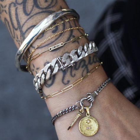 Fiat Lux on Instagram: “An #armparty for the romantics at heart. Vintage qu’hier charms back in stock at Mission. Tap to learn more on fiatluxsf.com” Three Skeletons, The Romantics, Heart Vintage, Arm Party, Engraved Bracelet, Memento Mori, Back In Stock, Girls Best Friend, Alex And Ani Charm Bracelet