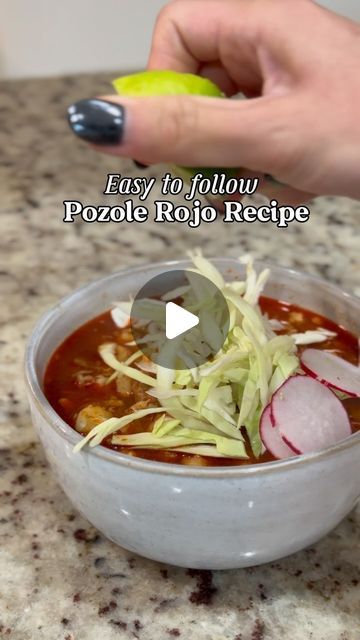 Vanessa on Instagram: "Pozole Rojo something I was always intimidated to cook but this recipe is so easy to follow 😋 #pozole#pozolerojo#pozoleseason#recipe#cookwithme#pozolé#pozolerecipe" Pork Pozole Crockpot Recipe, Red Pozole Recipe Chicken, Pozole Recipe Chicken, Beef Pozole Recipe, Red Pozole Recipe, Pork Pozole Recipe, Easy Pozole, Easy Pozole Recipe, Homemade Green Chili