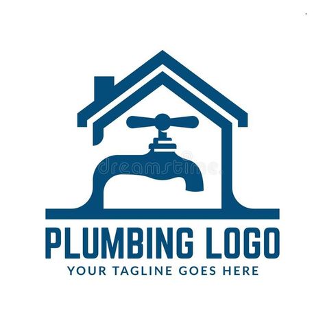 Plumbing logo template, easy to customize vector illustration Plumbing Symbols, Plumbing Logo Design, Isometric Drawing Exercises, Plumbing Logo, Drain Cleaners, Plumbing Emergency, Plumbing Problems, Drawing Exercises, Exotic Sports Cars