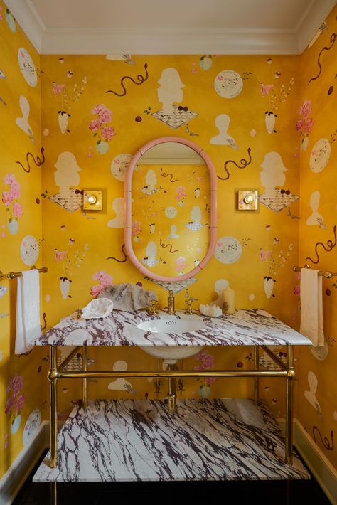 Farrow & Ball, Urban Electric, English Room, Vegas Style, Electric Company, Chic Bathrooms, Kelly Wearstler, Luxury Lighting, Mellow Yellow