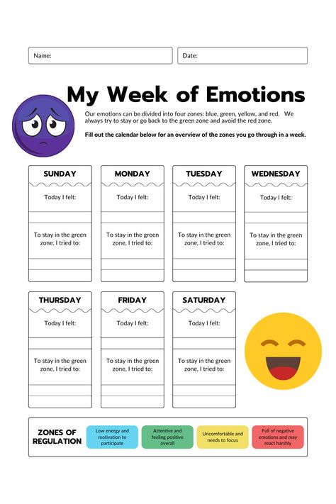 How I Feel Today Chart, Emotional Regulation Adults, Zones Of Regulation Middle School, How Are You Feeling Today Worksheet, How Am I Feeling Today, Teen Emotions Activities, Emotional Self Regulation, Emotional Regulation For Adults Worksheets, Kindergarten Emotional Regulation