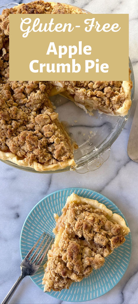 Apple Pie Filling Gluten Free, Apple Pie Gluten Free Easy, Gluten Free Crumb Topping, Gf Apple Crumble Pie, Best Gluten Free Apple Pie, Easy Gluten Free Apple Pie, Apple Pie Recipe Gluten Free, Gluten Free Dairy Free Apple Pie, Gluten And Dairy Free Pie Recipes