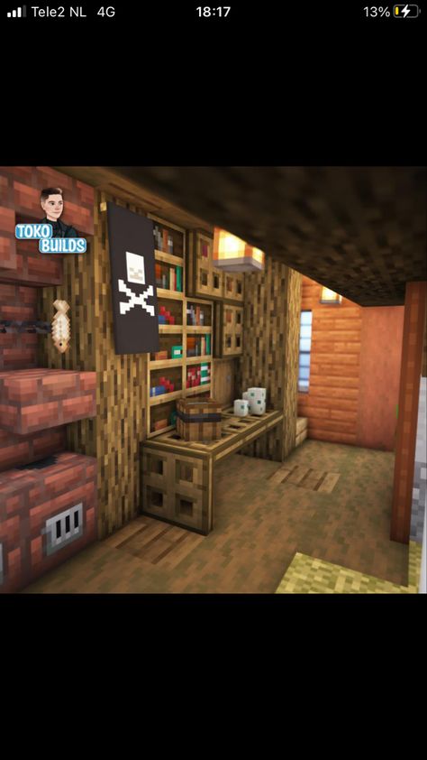 Minecraft Building Designs, Minecraft Interior, Pirate Island, Minecraft Interior Design, Pirate Decor, Minecraft Cottage, Minecraft Medieval, Pirates Cove, Minecraft Construction