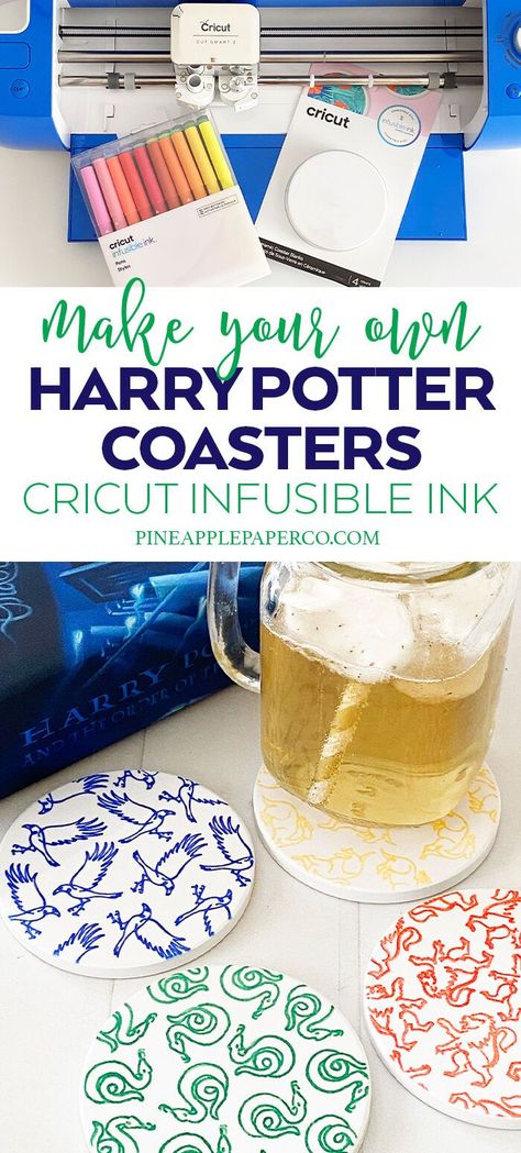 Diy Ceramic Coasters, Harry Potter Cricut Projects, Harry Potter Coasters, Harry Potter Designs, Cricut Harry Potter, Christmas Photography Family, Hogwarts Gryffindor, Coasters Diy, Ink Markers