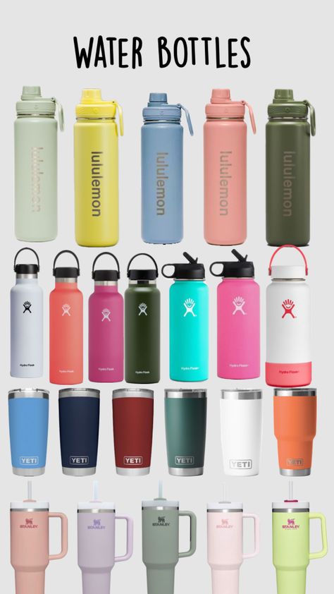 #lululemon #hydroflask #yeti #stanley Termo Aesthetic, Stanley Termo, Termo Yeti, Yeti Water Bottle, Preppy Summer Outfits, Preppy Summer, Dream Room, Connect With People, Your Aesthetic