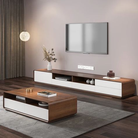 TV Cabinet Coffee Table Combination Scandinavian Set Modern Living Room Floor Cabinet Small Household Walnut TV Cabinet New - AliExpress 1503 Tv Unit Table, Walnut Tv Cabinet, Living Room Furniture Set, Living Room Center, Tv Stand Furniture, Mobile Living, Tv Stand Cabinet, Cabinet Modern, Wood Tv Stand