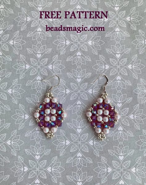 Bead Patterns Free, Simple Bead Earrings, Seed Bead Patterns Free, Free Beading Tutorials, Free Beading Patterns, Beads Magic, Seed Bead Bracelet Patterns, Beaded Jewelry Pattern, Bead Weaving Tutorials