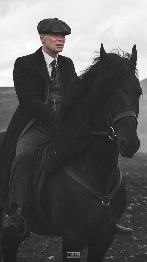 Thomas Shelby, Black Horse, Peaky Blinders, A Man, Pins, Black