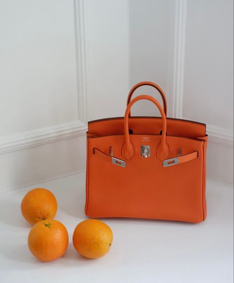 Orange Birkin, Hermes Birkin Orange, Hermes Birkin Bag, Hermes Orange, Orange Bag, Hermes Bag, Hermes Birkin, Cute Bag, Bright Orange