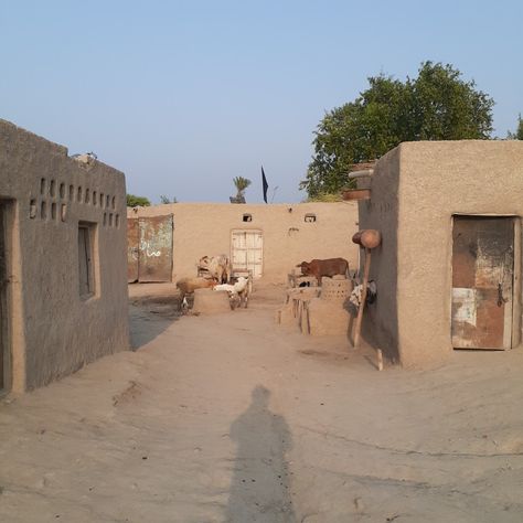 Pakistani Village Life, Pakistani Village, Punjab Village, Mud Houses, People Of Pakistan, Mud House, Indian Women Painting, Old Village, Real Estate Marketing Design