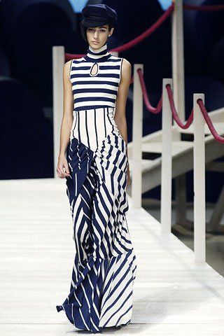 KENZO TAKADA | embracefashionandmusic Sea Fashion, Fisherman's Hat, Nautical Dress, Nautical Stripes, Sailor Fashion, Elegant Feminine, Floral Gown, Nautical Fashion, Mode Inspiration