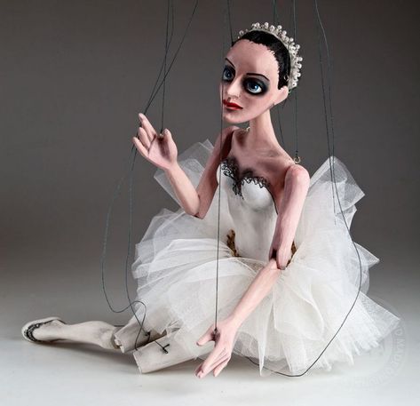 Czech Marionettes, Ballerina Picture, Handmade Puppet, Custom Puppets, Wooden Puppet, Ballerina Costume, Marionette Puppet, Broken Doll, Puppet Toys