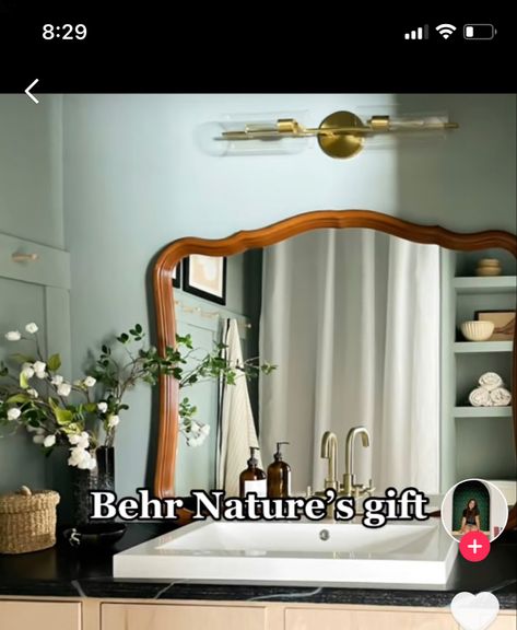 Behr Nature's Gift, Natures Gift Behr Paint, Natures Gift Paint Color Behr, Master Bath Renovation, Behr Paint Colors, Bath Renovation, Victorian Bathroom, Behr Paint, Kitchen Paint