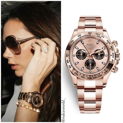 Victoria Beckham rocking the rose gold Daytona! ⠀⠀⠀⠀⠀⠀⠀⠀⠀ Turn on post notifications ✅ ⠀⠀⠀⠀⠀⠀⠀⠀⠀ ⠀⠀⠀⠀⠀⠀⠀⠀⠀ ➖➖➖➖➖➖➖➖➖➖➖➖➖➖➖ #rolexworld… Daytona Rose Gold, Rolex Daytona Rose Gold, Gold Daytona, Woman Watches, Watches Luxury, Womens Watches Luxury, Rolex Daytona, Fashion Books, Watch Collection