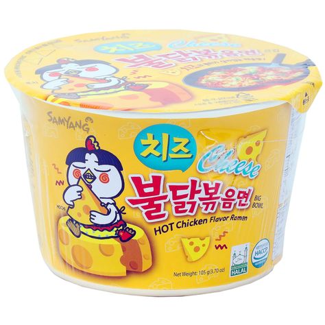 Chicken Ramen Bowl, Samyang Cheese, Samyang Buldak, Hot Chicken Flavor Ramen, Office Lunches, Chicken Ramen, Pasta Side Dishes, Pasta Sides, Office Lunch