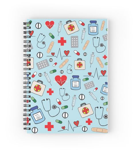 Nurse Notebook, File Decoration, File Decoration Ideas, Print Journal, Notebook Ideas, A Journal, Spiral Notebook, Nursing, Notebook