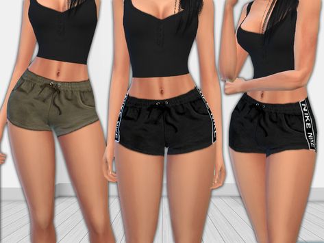 Tracking Athletic Shorts design by Saliwa Found in TSR Category 'Sims 4 Female Everyday' Sims Cc Shorts, Sims 4 Cc Lululemon, Sims 4 Cc Workout Clothes, Sims 4 Cc Athletic Wear, Sims 4 Cc Sportswear, Sims 4 Shorts Cc, Sims Pants, Sims4cc Clothes, Pelo Cafe