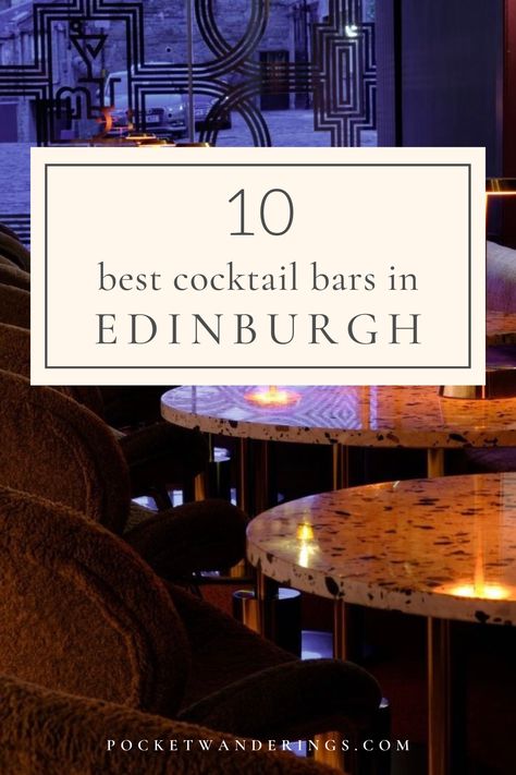 the top cocktail bars in Edinburgh you need to visit! With a lively drinks scene, Edinburgh is a haven for unique and inviting bars. From well-known cocktail bars in prime positions to hidden gems disguised as shops or disused buildings, there is something for everyone. Discover the best cocktail bars in Edinburgh with this complete guide to the city’s finest watering holes. Edinburgh Hen Do, Edinburgh Bars, Euro Winter, Edinburgh Restaurants, Hen Ideas, Edinburgh Travel, Best Cocktail Bars, Scotland Vacation, Scotland Trip