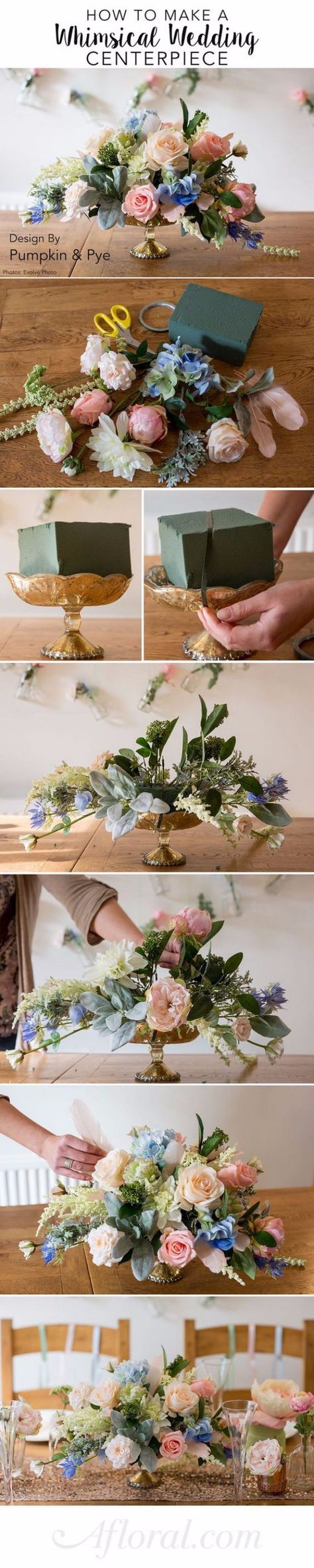 DIY Wedding Centerpieces - DIY Whimsical Wedding Centerpiece - Cheap Wedding Centerpieces to Make at Home - DIY floral ideas for Weddings Rustic Wedding Decorations, Boda Diy, Tafel Decor, Wedding Decorations On A Budget, Diy Arrangements, Silk Flowers Wedding, Wedding Centerpieces Diy, Diy Wedding Flowers, Flower Centerpieces Wedding