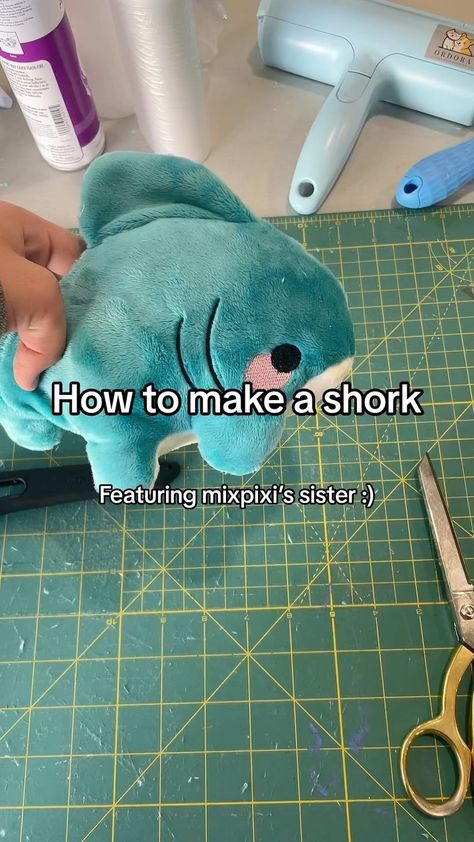 Mixpixi | We’ve been busy making shorks for our November 1st drop! Big thanks to @allieschein for helping me out. #plush #plushies #art #artwork… | Instagram Plush Sewing Tips, Easy Sewing Projects Animals, How To Make Your Own Stuffed Animal, Cute Plushies Pattern, Homemade Stuffed Animals Pattern, Plushie Making Tutorial, Stuffed Animal Sewing Projects, Tbh Creature Sewing Pattern, Sewing Patterns Cute Animals