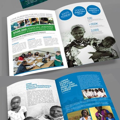 Charity Brochure Design, Charity Brochure, Booklet Design Layout, Charity Marketing, Charity Branding, Health Magazine Layout, Brochure Design Layouts, Ppt Template Design, Mailer Design