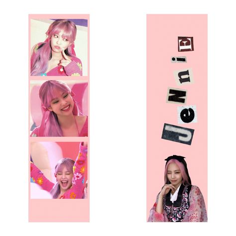 Jennie Bookmark, Blackpink Bookmark, Kpop Bookmark, Polaroid Kpop, Kpop Diy, Black Pink Background, Pop Stickers, Cute Bookmarks, Bookmarks Printable