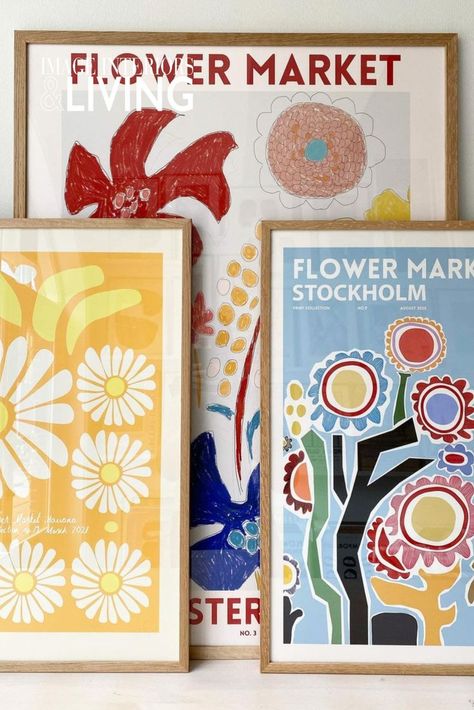 A colourful print is a quick and low-cost way to brighten up a whole room. #prints #wallart #gallerywall Astrid Wilson, Beautiful Posters, Exhibition Poster, Flower Market, Happy Monday, Small Bedroom, Art Shop, Painting & Drawing, Vintage Posters