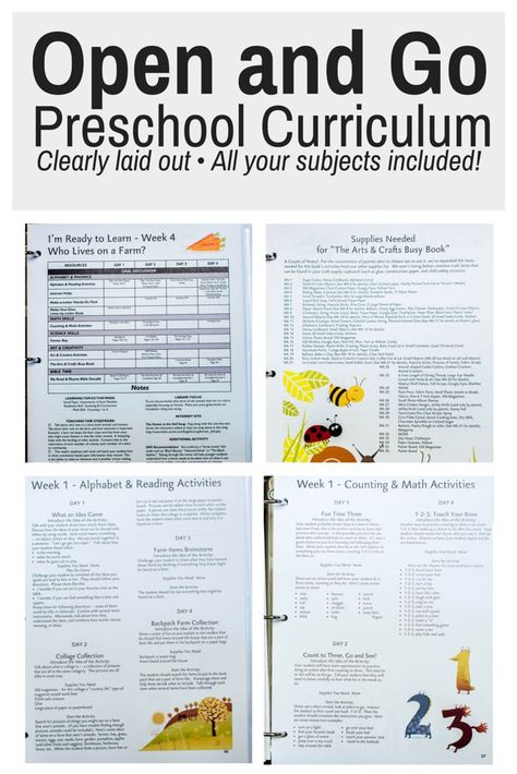 Open and Go preschool curriculum that includes ALL your subjects with no prep! This is a Charlotte Mason Inspired Preschool program that is hands on, fun, and engaging. preschool curriculum | christian preschool curriculum | preschool program | homeschooling preschool | homeschool preschool curriculum Preschool Program Ideas, Christian Preschool Curriculum, Charlotte Mason Preschool, Math Counting Activities, Daycare Curriculum, Curriculum Preschool, Preschool Program, Homeschooling Preschool, Christian Preschool