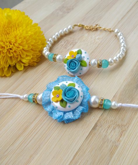 Rahki Handmade, Polymer Clay Rakhi, Fabric Rakhi, Clay Rakhi, Rakhi 2023, Crochet Phone Cover, Handmade Rakhi Designs, Hand Tricks, Rakhi Making