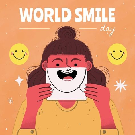 Transmedia Storytelling, World Laughter Day, Smile Illustration, Laughter Day, Smile Day, World Smile Day, Digital Ideas, International Day Of Happiness, American Day