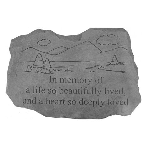 Kay Berry In Memory Memorial Garden Stone - 95931 Garden Memorial Ideas, Garden Memorial, Stepping Stone Walkways, Memorial Plaques, Landscape Pavers, Memorial Garden Stones, Memorial Ideas, Rome Antique, Garden Stepping Stones