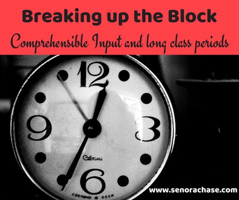 Break up that block period! – Loading up my little darlings with Comprehensible Input Block Schedule Teaching, Teaching Middle School English, Block Schedule, Teacher Websites, Comprehensible Input, Middle School Spanish, Block Scheduling, German Language Learning, Teaching Middle School