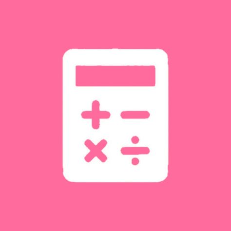 Bright Pink App Icons, Bright App Icons, Pink Calculator Icon, Pink Icon App, Calculator App Icon, Theme Iphone, Widget Board, Icon Theme, Summer Icon