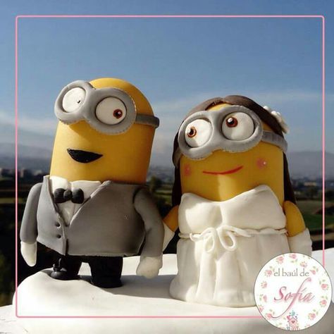 Minion Wedding Cake, Minion Wedding, Wedding Cake Topper, Wedding Cake Toppers, Cake Topper, Wedding Cake, Cake Toppers, Wedding Cakes, Wedding Ideas