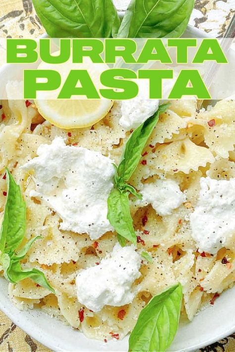 Ways To Use Burrata, What To Do With Burrata Cheese, Burrata Mac And Cheese, Pasta With Buratta, Recipes Using Barata Cheese, Buratta Pasta Recipe, Recipes Using Buratta Cheese, Burrata Cheese Pasta, Barata Cheese Recipe