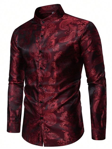 Manfinity AFTRDRK Men's Loose Fit Paisley Print Button Up Shirt | SHEIN USA Walking On Broken Glass, Broken Glass, Men Shirts, Walk On, Button Up Shirt, Linen Shirt, Paisley Print, Up Shirt, Gate