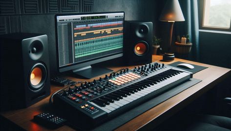 This guide consists of two parts. The first part will explore the value of the MIDI keyboard, how it differs from a traditional keyboard or piano, and how it Songwriting Tips, Digital Audio Workstation, M Audio, Midi Keyboard, Midi Controller, Live Set, Ableton Live, Music Production, Built In Speakers