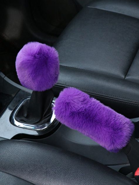 Purple Car Accessories, Fluffy Chair, Gear Shift Cover, Trip Packing, Shopping Gifts, Purple Car, Purple Interior, Car Accessories For Girls, Purple Collar