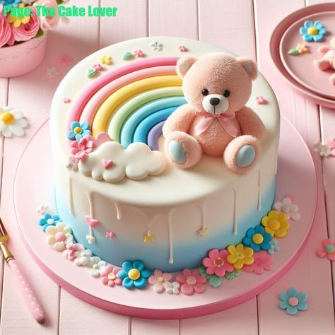 Kids Bday Cake, Cake Designs For Kids, 25th Birthday Cakes, Birthday Cake Decorating Ideas, Baby First Birthday Cake, Unique Birthday Cakes, Rainbow Birthday Cake, Cake Decorating With Fondant, Funny Birthday Cakes