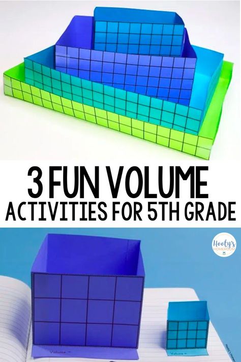 Teaching volume of rectangular prisms doesn’t have to be boring! Ditch the volume of rectangular prisms worksheets and try this hands-on volume activities instead. I am sharing an interactive math notebook activity with 3D volume notes, a volume activity that involves the use of cubes, and a volume activity where students build their own boxes. I also share a free volume of rectangular prisms game that is perfect for your 5th grade students. Add these math ideas to your math lessons! Volume Activities 5th Grade, Volume Lessons, Teaching Volume, Volume Of Rectangular Prisms, Volume Activities, Holiday Math Activities, Volume Worksheets, Volume Math, 2024 Classroom