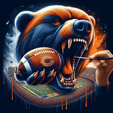 Custom  Bears Football  Design, total amount two Chicago Bears Quotes, Chicago Bears Wallpaper, Nfl Football Art, Chicago Bears Football, Luxury Cars Rolls Royce, Bears Football, Nfl Chicago Bears, Football Art, Football Design