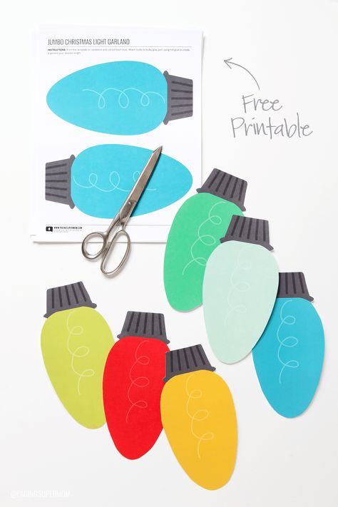 Free Printable Christmas Lights Garland. Print out this cute garland and use it this holiday season. So easy! Printable Christmas Lights, Christmas Door Decorating Contest, Christmas Classroom Door, Christmas Lights Garland, Diy Christmas Lights, Door Decorating Contest, Hanging Christmas Lights, Christmas School, Preschool Christmas