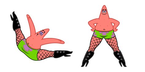 Patrick Star put on fishnet tights, black boots with heels and began to move excellent to the dance music. The SpongeBob cursor with Patrick in Heels! #cartoon, #fanart, #SpongeBobCursors, #Pink, #Patrick, #PatrickStar, #Dancing, #Heels Patrick Star Heels, Patrick Star Fishnet Costume, Black Boot Costume Ideas, Patrick Fishnets, Patrick Star Tattoo Design, Patrick Star Fishnet, Patrick With Fishnets, Patrick Star Boots, Patrick Star In Heels