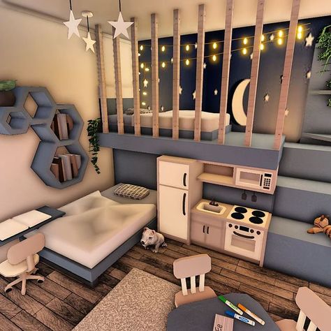 Roblox - Bloxburg Builder🏠🔨☃️ on Instagram: "Kids/Toddler Bedroom!✨️🛏 _ SPEEDBUILD VIDEO IS NOW ON MY YT CHANNEL! LINK IN MY BIO.🔴 _ _ Tags》 #roblox #robloxbloxburg #robloxbuild #bloxburghouse #bloxburgbuild #bloxburghome #bloxburgroom #bloxburghacks #bloxburgroblox #bloxburgideas #bloxburgrooms #bloxburgupdate #bloxburgbuilds #bloxburghouses #bloxburgbuilder #bloxburg" Adopt Me Small House Ideas, Bloxburg Bedroom Ideas, Bloxburg Beach House, Bloxburg Bedroom, Blocksburg Room Ideas￼, House Decals, House Decorating Ideas Apartments, Small House Layout, Simple Bedroom Design