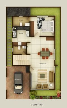 Duplex Floor Plans | Indian Duplex House Design | Duplex House Map                                                                                                                                                      More Indian Duplex House Design, Duplex House Plan, Duplex Floor Plans, 2bhk House Plan, Indian House Plans, Rustic House Plans, Affordable House Plans, Garage House Plans, Duplex House Plans