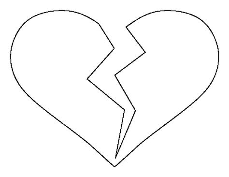 Broken Heart pattern. Use the printable outline for crafts, creating stencils, scrapbooking, and more. Free PDF template to download and print at http://patternuniverse.com/download/broken-heart-pattern/ Operation Game Pieces Printable Template, Operation Costume, Printable Hearts, Halloween Costumes Women Creative, Coloring Crafts, Operation Game, Silhouette Template, Pattern Coloring Pages, Heart Template