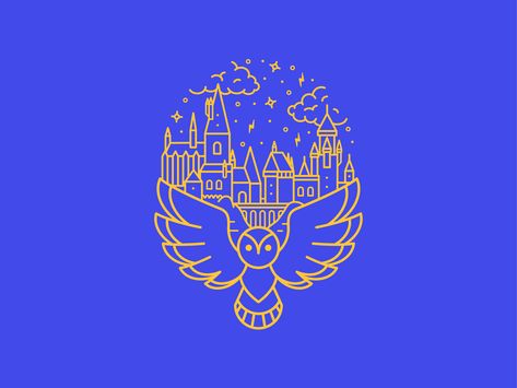 Hogwarts by Jamie Beck @mermaid.pixels Hogwarts Line Art, Harry Potter Line Art, Ravenclaw Svg, Harry Potter Designs, Harry Potter Design, Colored Icons, Jamie Beck, Idee Cricut, Projets Cricut