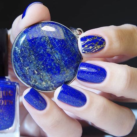 Cobalt Blue Nails, Cirque Colors, Lapis Lazuli Blue, Blue Nail Polish, Blue Nail, Druzy Ring, Stylish Nails, Lapis Lazuli, Nail Polish